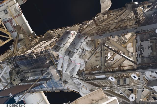 NASA image: Stefanyshyn-Piper and Kimbrough during EVA 2