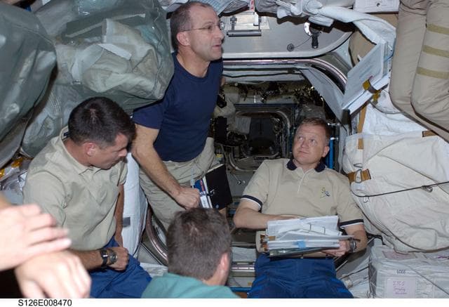 NASA image: STS-126 Crewmembers in Node 1