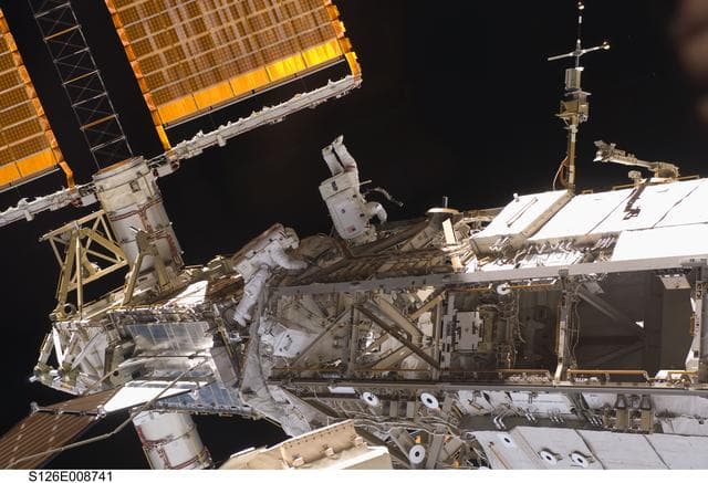 NASA image: Stefanyshyn-Piper and Kimbrough during EVA 2