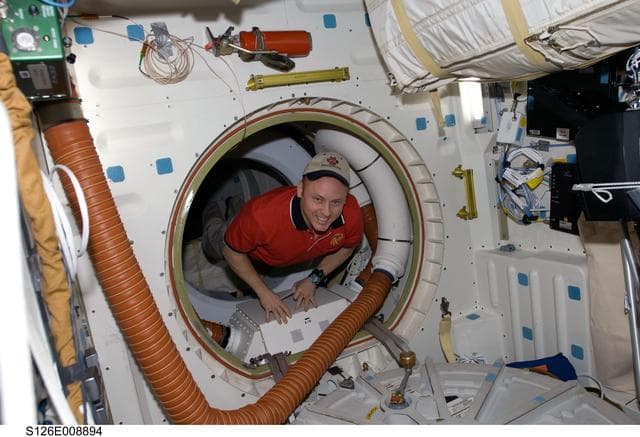 NASA image: Fincke entering Endeavour