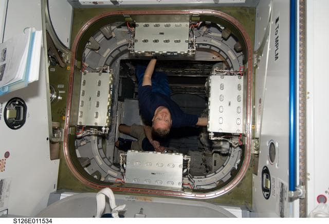 NASA image: Boe and Pettit in MPLM