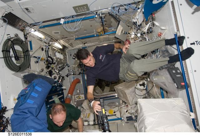 NASA image: Fincke and Kimbrough in Node 2