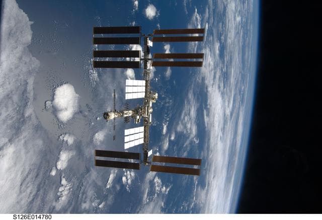 NASA image: View of ISS after STS-126 Undocking