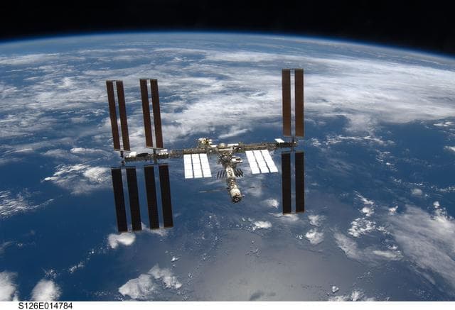 NASA image: View of ISS after STS-126 Undocking