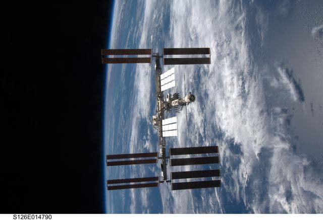 NASA image: View of ISS after STS-126 Undocking