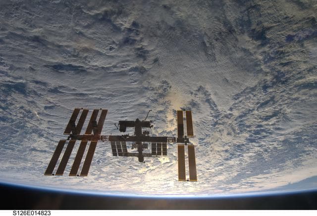 NASA image: View of ISS after STS-126 Undocking
