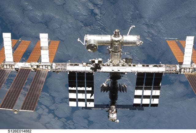 NASA image: View of ISS after STS-126 Undocking