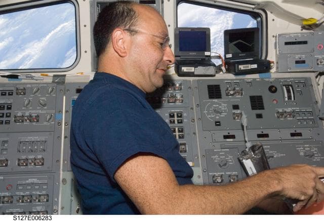NASA image: Polansky during STBD Wing Survey on the Space Shuttle Endeavour during the STS-127 Mission