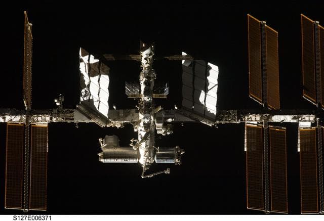 NASA image: ISS during arrival of STS-127 Space Shuttle Endeavour