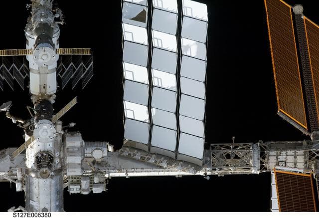 NASA image: ISS during arrival of STS-127 Space Shuttle Endeavour