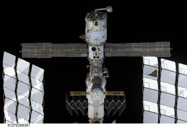 NASA image: ISS during arrival of STS-127 Space Shuttle Endeavour