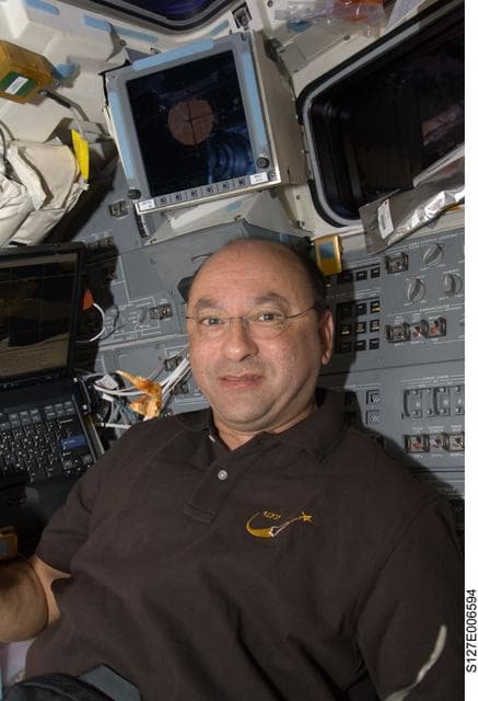 NASA image: Polansky in the aft FD on Space Shuttle Endeavour during STS-127 Mission