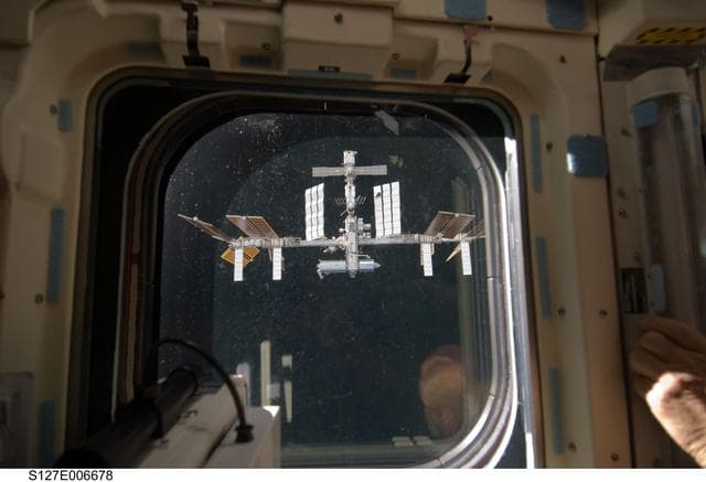NASA image: ISS during docking activities