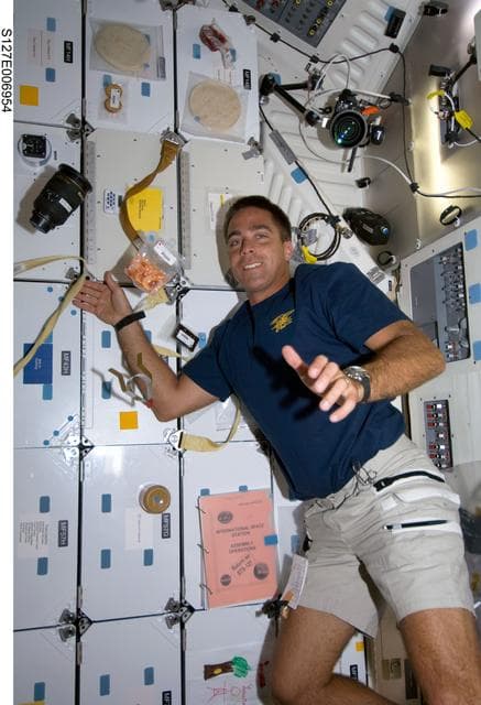 NASA image: Cassidy in the FWD MDDK during STS-127 / Expedition 20 Joint Operations