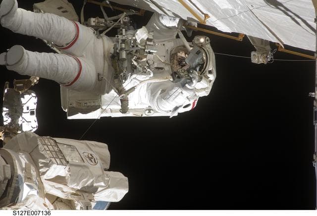 NASA image: Wolf during EVA-2 on STS-127 / Expedition 20 Joint Operations