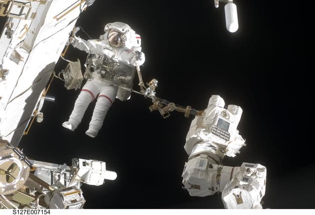 NASA image: Wolf during EVA-2 on STS-127 / Expedition 20 Joint Operations