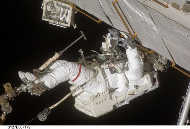 NASA image: Wolf during EVA-2 on STS-127 / Expedition 20 Joint Operations