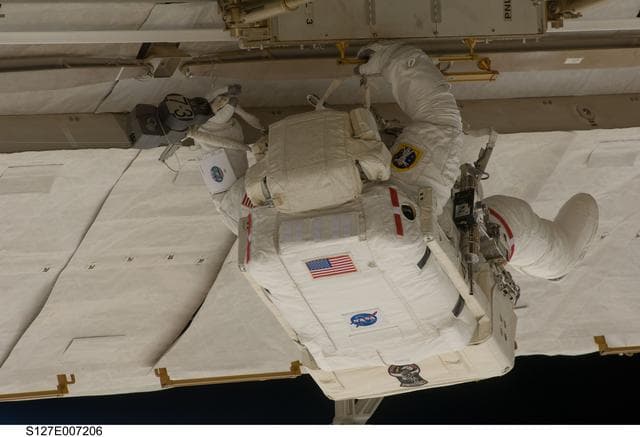 NASA image: Marshburn during EVA-2 on STS-127 / Expedition 20 Joint Operations