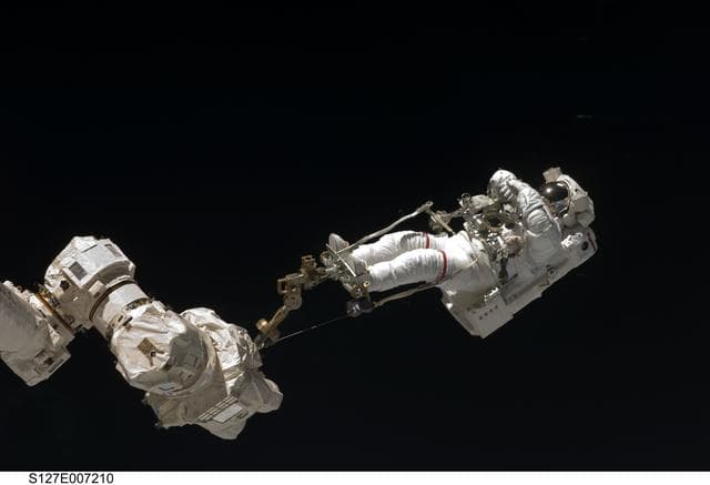 NASA image: Wolf during EVA-2 on STS-127 / Expedition 20 Joint Operations