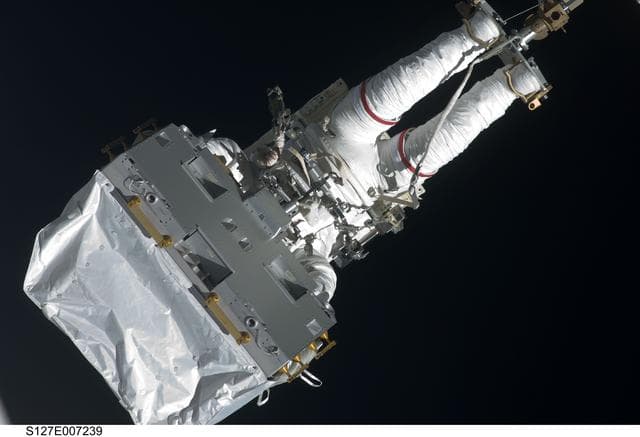NASA image: Wolf during EVA-2 on STS-127 / Expedition 20 Joint Operations