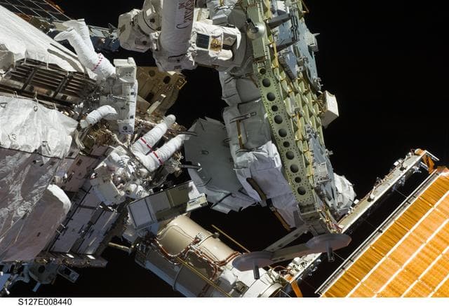 NASA image: Marshburn and Cassidy during EVA-4