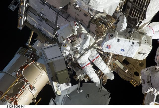 NASA image: Marshburn and Cassidy during EVA-4