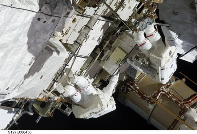 NASA image: Marshburn and Cassidy during EVA-4