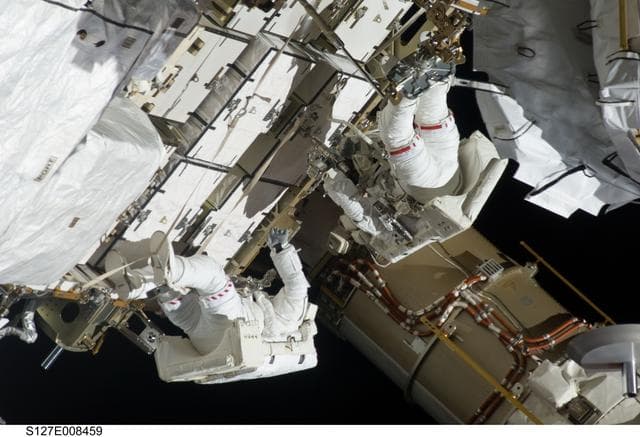 NASA image: Marshburn and Cassidy during EVA-4