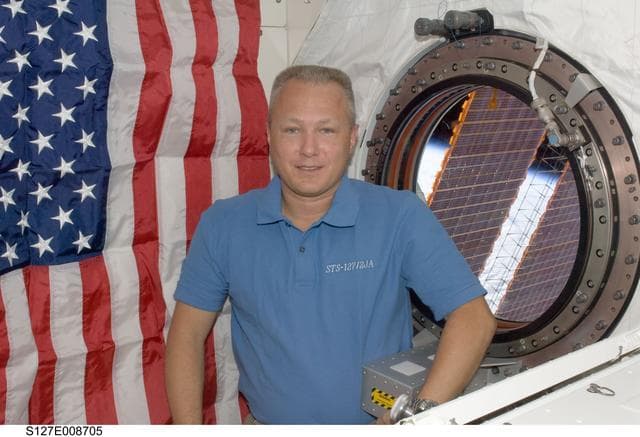 NASA image: Hurley near window in the JEM during Joint Operations