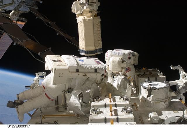 NASA image: Cassidy and Marshburn during EVA-5