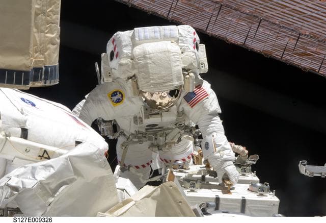 NASA image: Cassidy and Marshburn during EVA-5