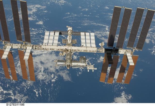 NASA image: Fly around view of the ISS by the STS-127 crew