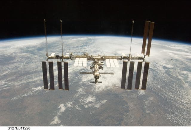 NASA image: Fly around view of the ISS by the STS-127 crew