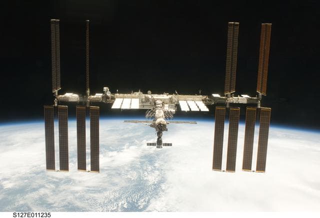 NASA image: Fly around view of the ISS by the STS-127 crew