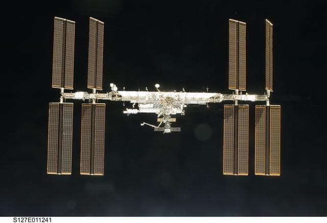 NASA image: Fly around view of the ISS by the STS-127 crew
