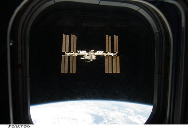 NASA image: Fly around view of the ISS by the STS-127 crew