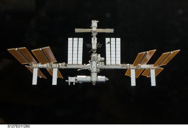 NASA image: Fly around view of the ISS by the STS-127 crew