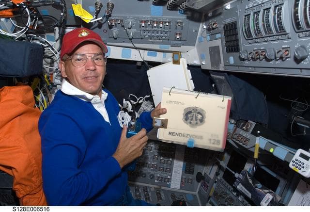 NASA image: Sturckow on Flight Deck (FD)