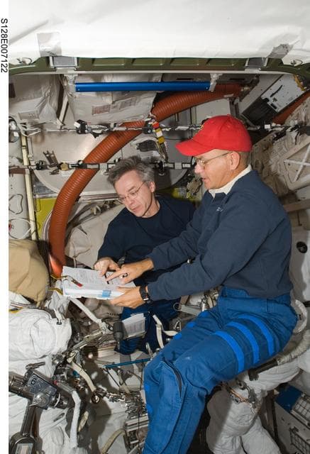 NASA image: Prebreath OPS in Joint Airlock