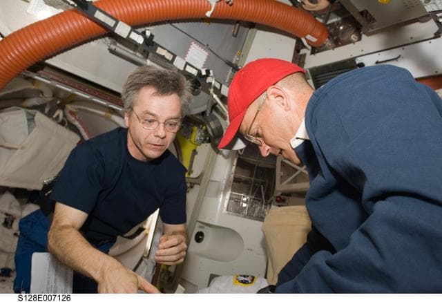 NASA image: Prebreath OPS in Joint Airlock