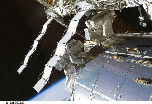 NASA image: STS-128 EVA 1 MISSE 6 Relocation OPS