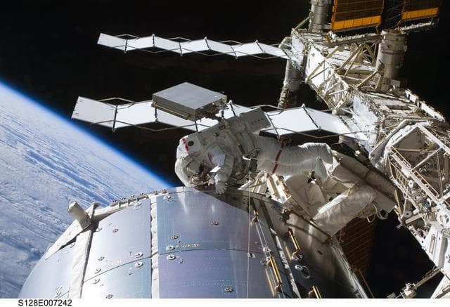 NASA image: STS-128 EVA 1 MISSE 6 Relocation OPS