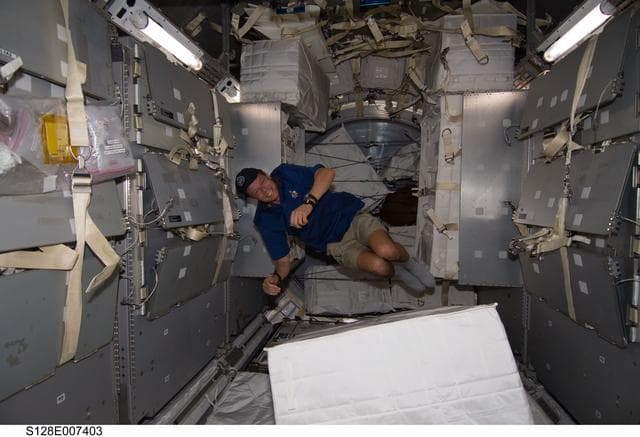 NASA image: Fuglesang in MPLM
