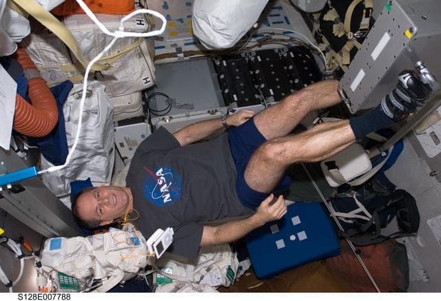 NASA image: Kevin Ford exercises on MDDK