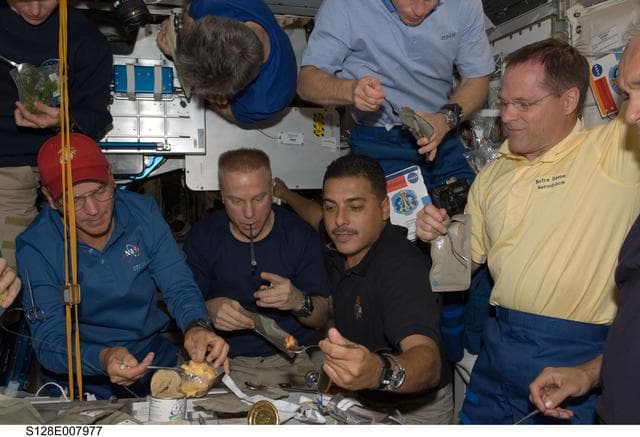 NASA image: Crew Meal in Node 1 Unity