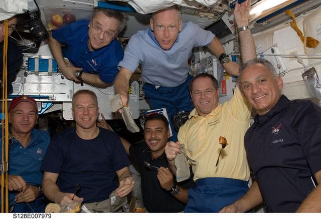 NASA image: Crew Meal in Node 1 Unity