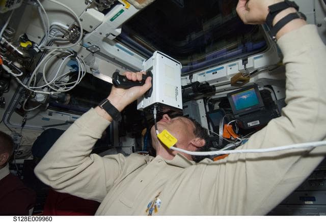 NASA image: Crew on Flight Deck during Undocking and Separation OPS