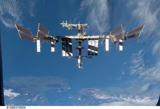 NASA image: ISS Overall View after STS-128 Undocking