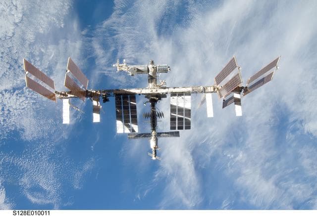 NASA image: ISS Overall View after STS-128 Undocking