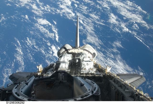 NASA image: View of Atlantis' Payload Bay taken during the STS-129 Mission